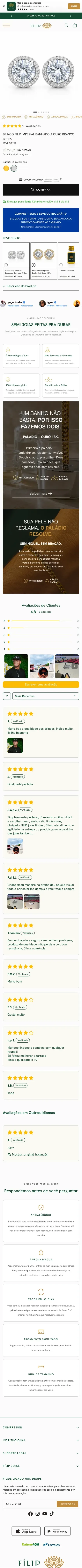 Fílip Jóias — Product page