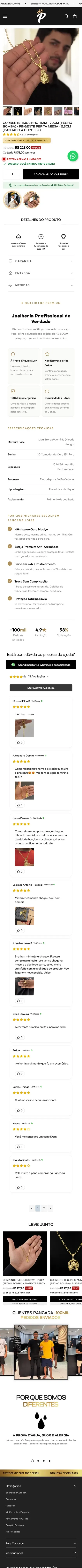 Pancada Joias — Product page